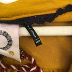 Anthropologie Akemi + Kin gold/yellow long sleeve beaded tassel blouse PXS Photo 6