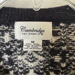 Vintage Cambridge Dry Goods Wool Fair Isle Red Black Cardigan Sweater Size M Photo 4