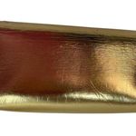 Tory Burch Gold Metallic Structured Clutch With Velvet Lining & Brass Details 2s Photo 1