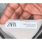 ZARA Knit Cropped Corset Top Beige Adjustable Strap Women's Size S Photo 2