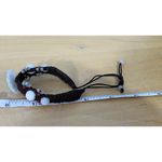 Handcrafted Jade Floral Beaded Knotted Adjustable Bracelet Boho Beachy White Photo 5