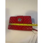 Kenneth Cole NWT  Quilted Pvc Reduced Clutch Wallet Cherry Red Photo 5