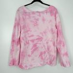 POL Women's Pink All Over Tie-dye Scoop Neck Long Sleeve Top Size Small Photo 2