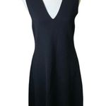 Ann Taylor Thick Knit Tank Dress Sleeveless Cutout Back in Black Classic Neutral Photo 0