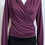 Haute Monde Burgundy v-Neck long sleeve top Photo 0