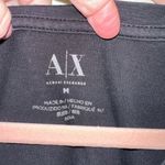 Armani Exchange Black V Neck Beaded Black Tee Shirt Photo 3