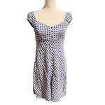 Madewell  Cap-Sleeve Button-Front Mini Dress in Geometric Print size 6 NWT Photo 3