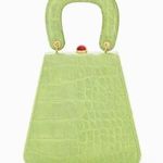 STAUD ππ Kenny Bag Pistachio Crocodile Embossed Photo 0