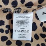 Loft Leopard Print Puffy Sleeve Blouse Size Large Tan and Black Leopard Top Photo 8