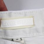 River Island  Womens US12 Luxe‎ Collection Jeans White Straight Leg Button Fly Photo 6