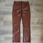 Mother The Mid Rise Dazzler Ankle Jeans Brown Wax On Wax Off Faux Leather 25 Photo 2