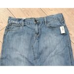 Old Navy  Denim Jean Slim Maxi Skirt Blue Wash Front Slit Womens 6 Small NEW NWT Photo 1