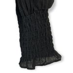 WAYF  Nordstrom | NWT | Small | Gauzy Semi-Sheer Black Long Sleeve Cropped Blouse Photo 3