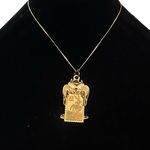 Looney Tunes Vintage Tasmanian Devil Bugs Bunny stamp pendant necklace Photo 0