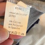 Cropped Raglan Sleeve Sweatshirt Hoodie Size Medium Gray Navy Photo 4