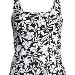Lands' End Lands’ End Square Neck Underwire Tankini Top Swimsuit NEW Photo 0