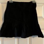 Divided Rouched Peplum Black Skirt Photo 1
