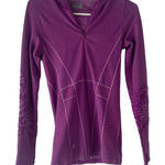 Athleta  Women's Size Medium Purple Half Zip‎ Hooded Activewear Sweater Photo 0