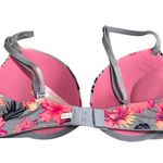 PINK - Victoria's Secret  Bra Wear Everywhere Super Push Up Floral Pink Gray 32C Photo 1