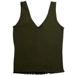 Caution to the Wind V-Neck Sleeveless Ribbed Tank Top Size Small Boho Casual Photo 1