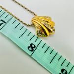 Vintage Christian Dior Gold Rhinestone Pendant Necklace Germany CD Logo Photo 10