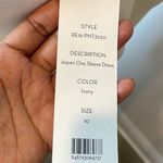 Veronica Beard Retail $500 Aspen White one shoulder long sleeve dress size 10 Photo 6