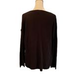 Westport 1962 Black with Round Gold Studs and Cold Shoulders Long Sleeve Sweater Photo 3