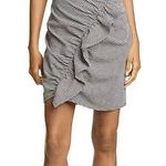 ALC Frank A.L.C Jupiter Houndstooth Gingham Rucked Ruffle Mini Skirt Women's 8 NWOT Photo 0
