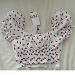 ZARA ✰embroidered cherry crop top from ✰ Photo 2