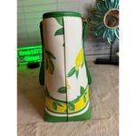 St. John Women's Lemon Print Tote Bag with Green Accents and Zip Closure Photo 8