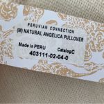 Peruvian Connection  NWTs Angelica Pullover Open Back Cream Sweater Medium Alpaca Photo 4