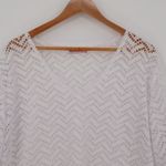 White Eyelet Swim Cover Womens Sheer Resort Beach Vacation Cruise Pool One Size White Size undefined Photo 1