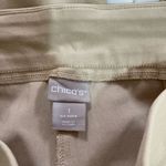 Chico's Women’s Chico’s tan colored front pocket flat pull on ankle pants Size 8 Photo 2