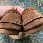 Coach  Fortunata brown suede signature logo loafers, size 7.5M Photo 5