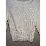 ESCADA Vintage Womens Germany White Cable Knit Sweater Metallic Size 40 S/M Photo 1