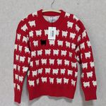 Warm And Wonderful Fitted Sheep Cotton Sweater Red Size XS Photo 0