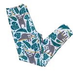 Sloth Tree Jungle Printed Athleisure Athletic Cozy Core Leggings Tights size L Size L Photo 3