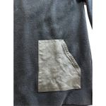 J.Crew  Black Merino Wool Pullover Sweater Leather Pockets Women's Size S Photo 5