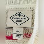 st. john's bay  Womens O size  Mock Neck Long Sleeve Ivory Sweater New Knit Top NWT Photo 2
