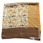 Gucci Vintage Flora Print Silk Scarf Autumn Hues 85x85 CM Photo 0