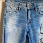 American Eagle  Lite Wash Distress Ripped Super Stretch X Skinny Denim Jeans #Pk Photo 3