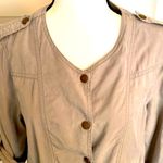 Market & Spruce || Grey light jacket with pockets and snaps Photo 1