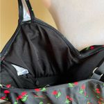 Cherry Print Black Swimsuit Photo 3