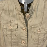 Eddie Bauer  100% linen vintage utility military‎ jacket Photo 6