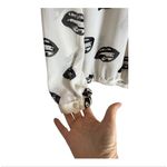 Torrid Vintage Black Lips Sheer Surplice Chiffon Long Sleeve Women Blouse Size 0 Photo 5