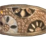 Vintage Crystal Rhinestone Clamper Bracelet Silver Tone Light Pink Boho Art Deco Photo 1