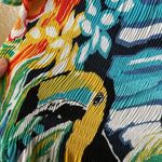 Melissa Paige size PXL tropical beaded smocked boho top. Photo 5