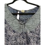 Akemi + Kin Anthropologie Paisley Peplum Crochet Bib Akemi Kin Small Navy Blue Photo 2