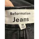 Reformation Cynthia High Rise Straight Jeans Women's Size 25 Black Button #GG7-7 Photo 1