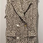 NWT VTG 80s 90s Georges Rech Giraffe Animal Print Double Breasted Blazer Vest Brown Size 6 Photo 0